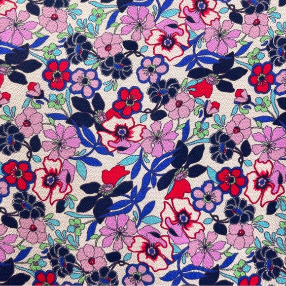 Talbots Paradise Purple Floral Flutter‎ Sleeve Popover Midi Dress Size 16W - Picture 7 of 13